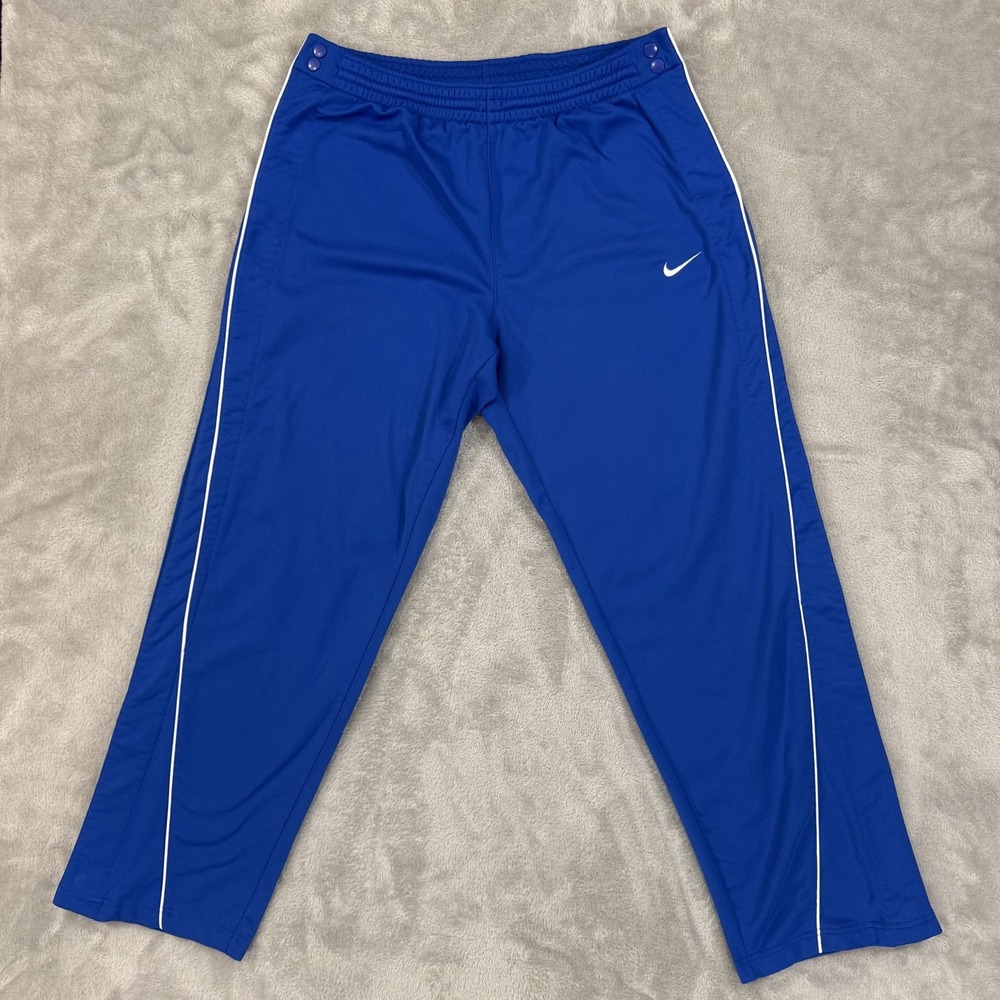 Vintage Nike Tear away pants Mens Large Blue Break Away Snap Sweatpants 90s Y2K